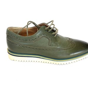 Chaussures classiques en cuir vert