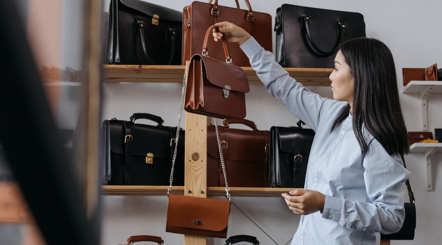 leather handbags